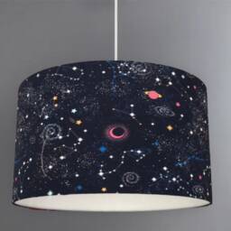 New High Quality Kids Room Planets Galaxy Moon Star Constellation in Space Digital Print Lamp Shade & Pendant Light - thumbnail 2