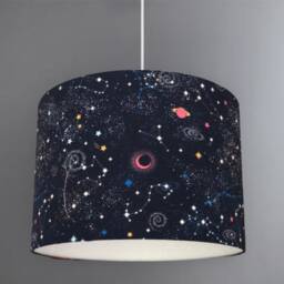 New High Quality Kids Room Planets Galaxy Moon Star Constellation in Space Digital Print Lamp Shade & Pendant Light - thumbnail 2