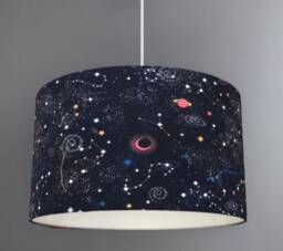 New High Quality Kids Room Planets Galaxy Moon Star Constellation in Space Digital Print Lamp Shade & Pendant Light - thumbnail 1