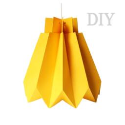 Diy Origami Lampshade in Buttercup Yellow Paper - thumbnail 2