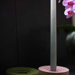 Wooden Candle Holder, Grey, Available in 4 Colours, Swabdesign - thumbnail 4