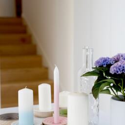 Wooden Candle Holder, Grey, Available in 4 Colours, Swabdesign - thumbnail 3