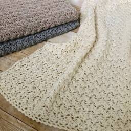 Neutral Baby Blanket Crochet - Brown Shower Gift Grey Welcome - thumbnail 3