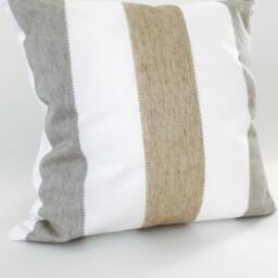 Soothing Neutral Stripes Pillow Cover, Nautical Covers, Striped Designer Covers - thumbnail 2