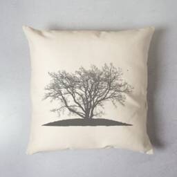 Oak Tree Pillow Cover Rustic Nature Winter Decor - thumbnail 3