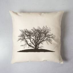 Oak Tree Pillow Cover Rustic Nature Winter Decor - thumbnail 2