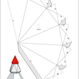 Printable Christmas Tree Papercraft Decoration, Instant Download - thumbnail 4