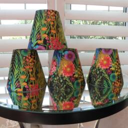 Bespoke Candle Clip Lampshade Liberty Of London Tresco Neon Fabric - thumbnail 2