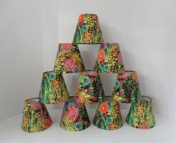 Bespoke Candle Clip Lampshade Liberty Of London Tresco Neon Fabric