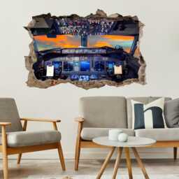 Airplane Cockpit Aircraft Wall Stickers Mural Decal Poster Print Art Kids Bedroom Home Office Decor Bl17 - thumbnail 3
