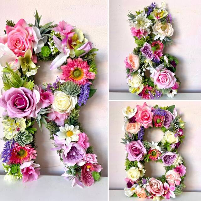 3D Flower Letters, Large Floral Woodland Wall Decor, Nursery Art, Baby Shower Gift, Initials, Girl Gift - image 1