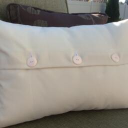 Cone Flower Outdoor Pillow Cover Appliqued Floral Lumbar - 12x18 - thumbnail 3