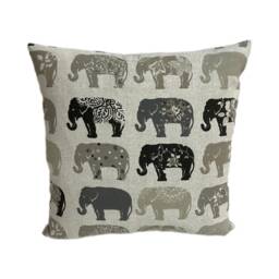 Clarke & X Studio G - Elephants Natural Cushion Cover Pillow Throw Stunning Interior Design Home Decor - thumbnail 2