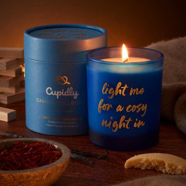 Cupidly Soy Wax Candle - Amber, Sandalwood & Vanilla Scented - image 1