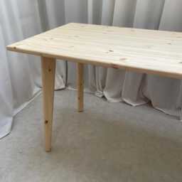 Bespoke Handmade Wooden Table/Desk. 200 X 60, Long Strong Tapered Wood Legs. Natural, Light, , Medium, Dark Hipster Urban Style Any Size - thumbnail 2