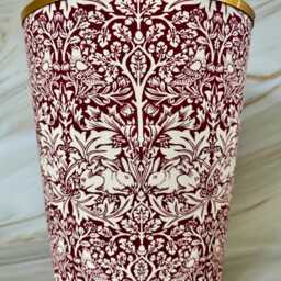 William Morris Brer Rabbit in Red Waste Paper Bin By Berry & Grouse - Office Supplies Trash Can Vintage - thumbnail 3