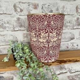 William Morris Brer Rabbit in Red Waste Paper Bin By Berry & Grouse - Office Supplies Trash Can Vintage - thumbnail 2