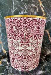 William Morris Brer Rabbit in Red Waste Paper Bin By Berry & Grouse - Office Supplies Trash Can Vintage - thumbnail 1