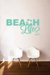 Beach Life Anchor Wall Decal - Coastal Vinyl Art Stickers - thumbnail 1