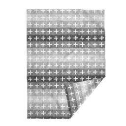 Swiss Cross Throw Blanket - Patchwork Geometric Boho Rustic Cheater Quilt Ombre Nursery Farmhouse By Nouveau_Bohemian - thumbnail 2
