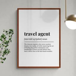 Travel Agent Funny Definition Job Work Gift Wall Art Print - thumbnail 2