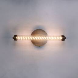 Blackened Brass Wall Sconce, Bronze Bathroom Mid Century Modern, Light, Vanity Fixture - thumbnail 2