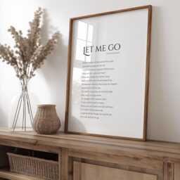 Sympathy Gift - Let Me Go Print Christina Rossetti Poem Sorry For Your Loss Condolences Present Unframed - thumbnail 3