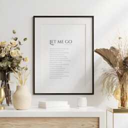 Sympathy Gift - Let Me Go Print Christina Rossetti Poem Sorry For Your Loss Condolences Present Unframed - thumbnail 2