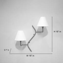 Wall Light - Antique Brass Tree Branch Sconce, Luxury Mid Century Modern Double Fixture, Designer Sconce For Hallway & Living Room - thumbnail 4
