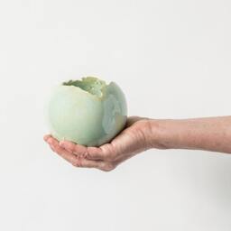 Mint Green Ceramic Votive Candle Holder - thumbnail 3