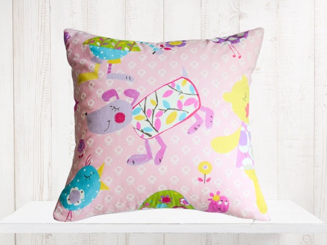 Whimsical Pink Animal Print Pillow Cover, Fairycore Decor - image 1