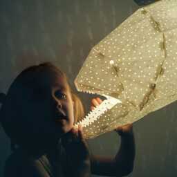 Lapu Fish Pendant Light - Handmade Paper Ceiling Lamp Nursery & Kids Room Lighting Ocean Decor - thumbnail 4