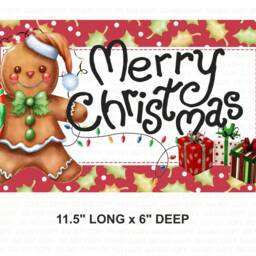 Merry Christmas Sign, Christmas Wreath Sign, Xmas Xmas UK Attachment, Sign - thumbnail 3