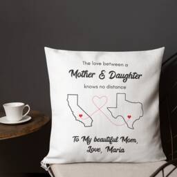 Pillowcase -Mother Daughter Love Knows No Distance, Pillow For Mom, Mom Pillow, Mothers Day Gift, Mother Pillow, Gift Mom Pillow - thumbnail 3