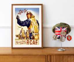 Reprint Of The Ww2 Propaganda Poster - Join Rcaf - thumbnail 1