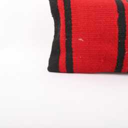 striped Kilim Pillow Cover Vintage Turkish Wool Accent - 8x16 - thumbnail 2