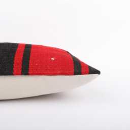 striped Kilim Pillow Cover Vintage Turkish Wool Accent - 8x16 - thumbnail 4