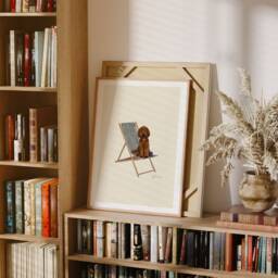 Golden Doodle Print - Dogs On Chairs Collection 5 X 7 Inches/A5 A4 A3 - thumbnail 2