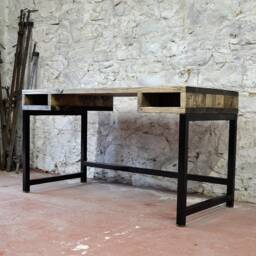 Industrial Office Desk With Storage Cubbies, Bespoke Handmade Furniture Made To Measure in Scotland - thumbnail 2