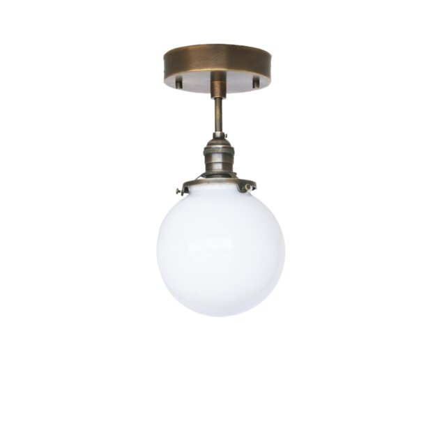 Semi-Flush Mount Ceiling Light Fixture, Modern Globe Lighting Fixtures, Brass Fixtures With 6 - image 1