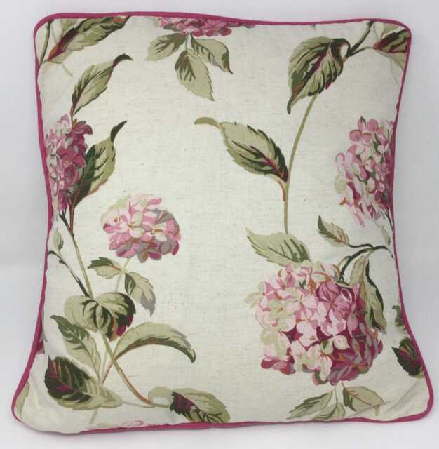 Laura Ashley Hydrangea Cushion Cover Pink Floral Pillow, 16 - image 1