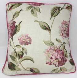 Laura Ashley Hydrangea Cushion Cover Pink Floral Pillow, 16 - thumbnail 1
