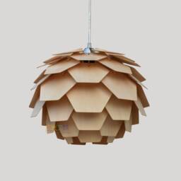 Lighting-Hexagonal Pine Cone Light-Wood Pendant Light-Chandelier-Ceiling LightArtichoke Light-Acorn Light-Hop Light - thumbnail 3