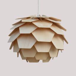 Lighting-Hexagonal Pine Cone Light-Wood Pendant Light-Chandelier-Ceiling LightArtichoke Light-Acorn Light-Hop Light - thumbnail 2