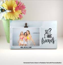 Funny Gift For Best Friends, See? I Have Friends Wood Picture Frame, Coworker Office Desk Christmas Gift, Farewell Leaving Group - thumbnail 1