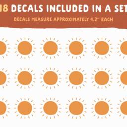 Sun Wall Decals - Sunshine Stickers, Boho Nursery, Kids Room Art, Playroom Decor - thumbnail 2