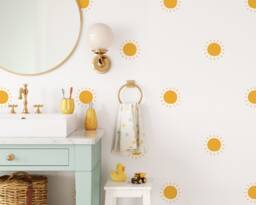 Sun Wall Decals - Sunshine Stickers, Boho Nursery, Kids Room Art, Playroom Decor - thumbnail 1