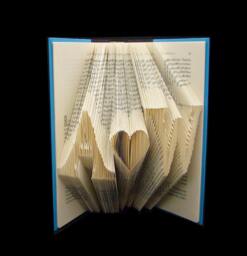 A Heart W 2 Letters + Symbol - Wedding Anniversary Folded-Book Art Personalized Gift Book Sculpture Origami Wife Husband - thumbnail 1