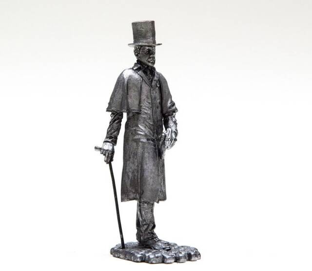 Tin 54mm Sherlock Holmes. Holmes Stories. Sir Arthur Conan Doyle 132 Scale Metal Figurine - image 1