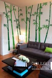 Removable Bamboo Forest Wall Decal Tree Wall Decals Sticker Living Room Decor Wallpaper Art - thumbnail 1